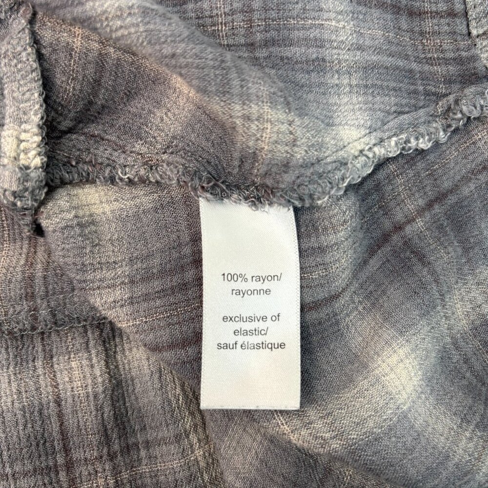 Maurices Top XL Gray Plaid Off-the-Shoulder Button Short Sleeve‎ Blouse Women's - Picture 12 of 12